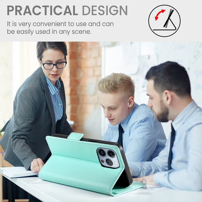 iPhone 13 Pro Magnetic Leather Wallet Case with Card Slots, Stand Function & Full Protection