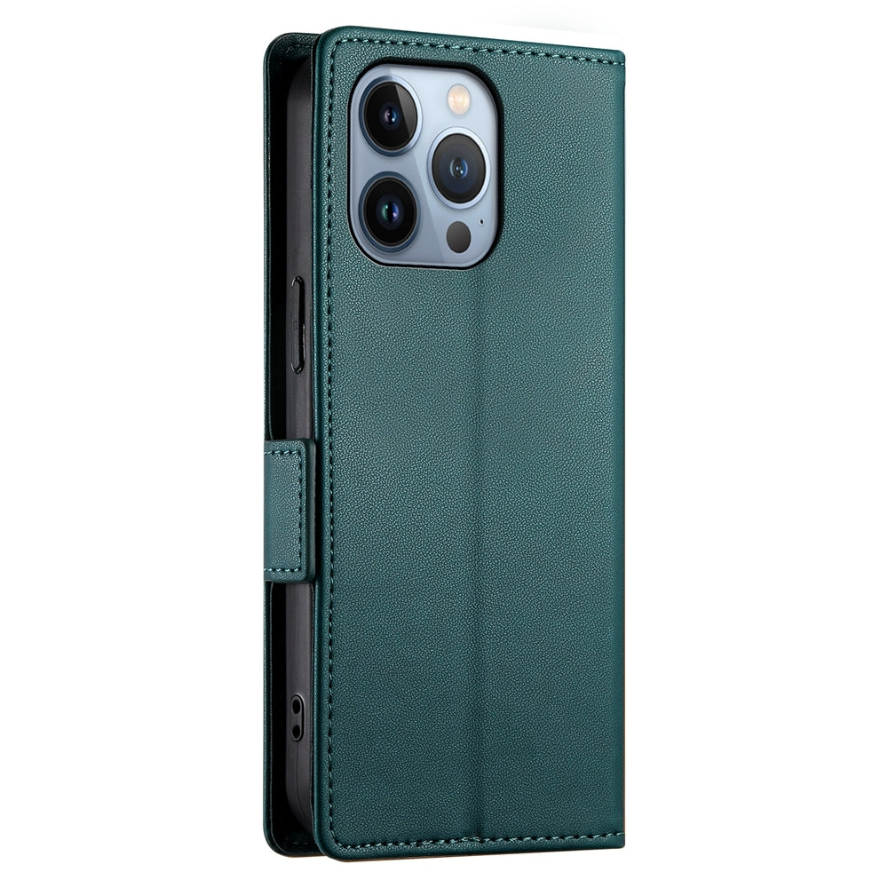 iPhone 13 Pro Magnetic Leather Wallet Case with Card Slots, Stand Function & Full Protection