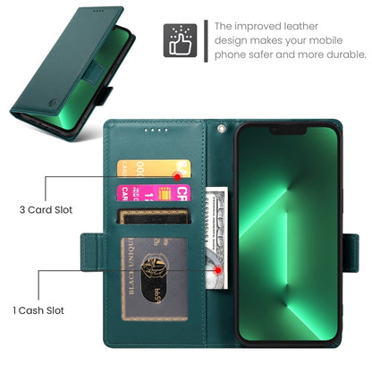iPhone 13 Pro Magnetic Leather Wallet Case with Card Slots, Stand Function & Full Protection