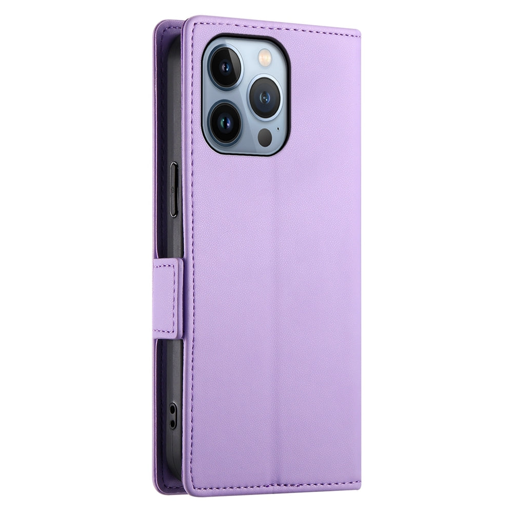 iPhone 13 Pro Magnetic Leather Wallet Case with Card Slots, Stand Function & Full Protection