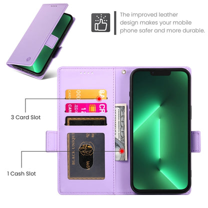 iPhone 13 Pro Magnetic Leather Wallet Case with Card Slots, Stand Function & Full Protection
