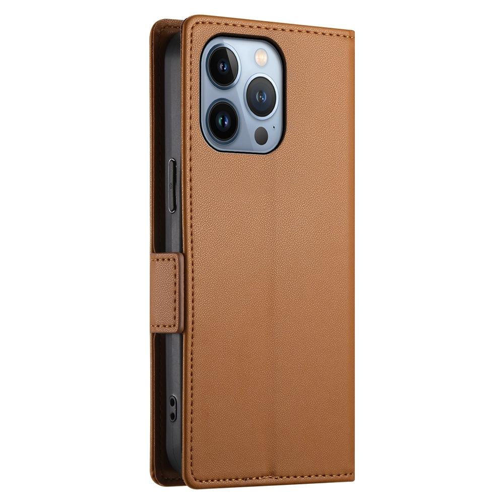 iPhone 13 Pro Magnetic Leather Wallet Case with Card Slots, Stand Function & Full Protection