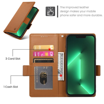 iPhone 13 Pro Magnetic Leather Wallet Case with Card Slots, Stand Function & Full Protection