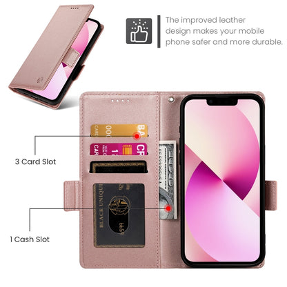 iPhone 13 Magnetic Leather Wallet Case with Card Slots, Stand Function & Full Protection