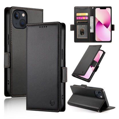 iPhone 13 Magnetic Leather Wallet Case with Card Slots, Stand Function & Full Protection