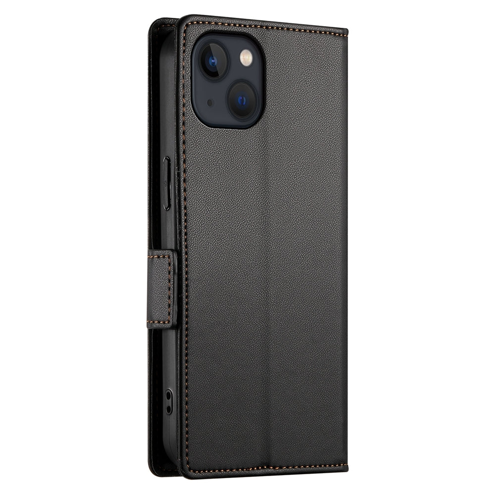 iPhone 13 Magnetic Leather Wallet Case with Card Slots, Stand Function & Full Protection