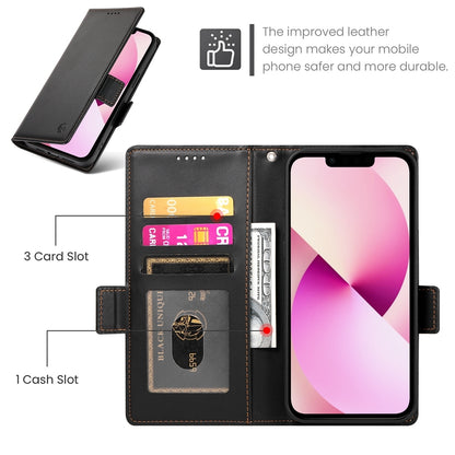 iPhone 13 Magnetic Leather Wallet Case with Card Slots, Stand Function & Full Protection