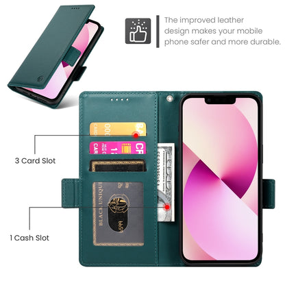 iPhone 13 Magnetic Leather Wallet Case with Card Slots, Stand Function & Full Protection