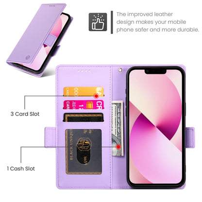iPhone 13 Magnetic Leather Wallet Case with Card Slots, Stand Function & Full Protection