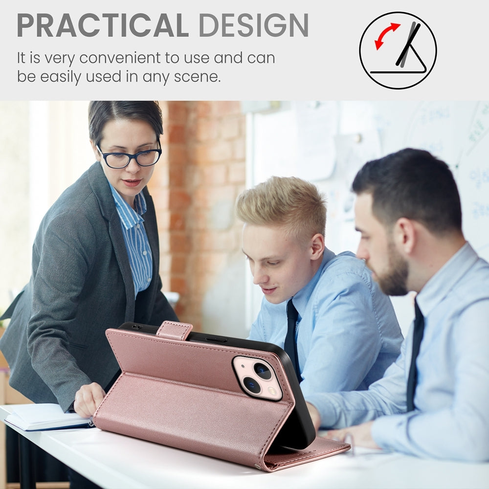 iPhone 13 mini Magnetic Leather Wallet Case with Card Slots, Stand Function & Full Protection