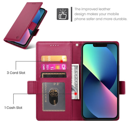 iPhone 13 mini Magnetic Leather Wallet Case with Card Slots, Stand Function & Full Protection
