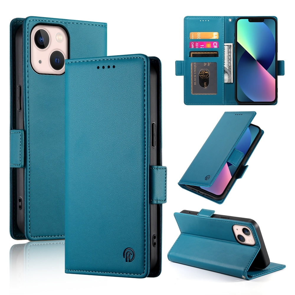 iPhone 13 mini Magnetic Leather Wallet Case with Card Slots, Stand Function & Full Protection