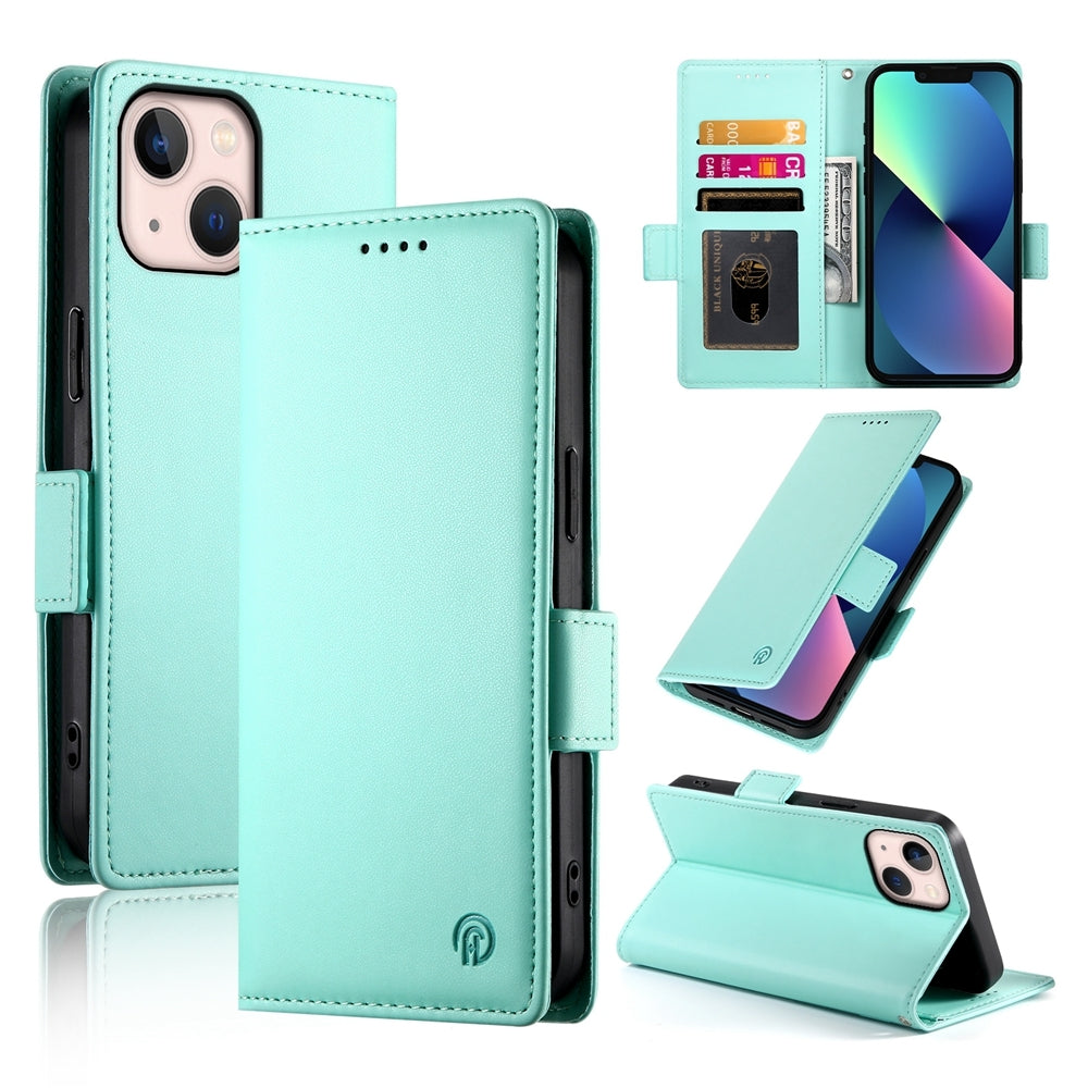 iPhone 13 mini Magnetic Leather Wallet Case with Card Slots, Stand Function & Full Protection