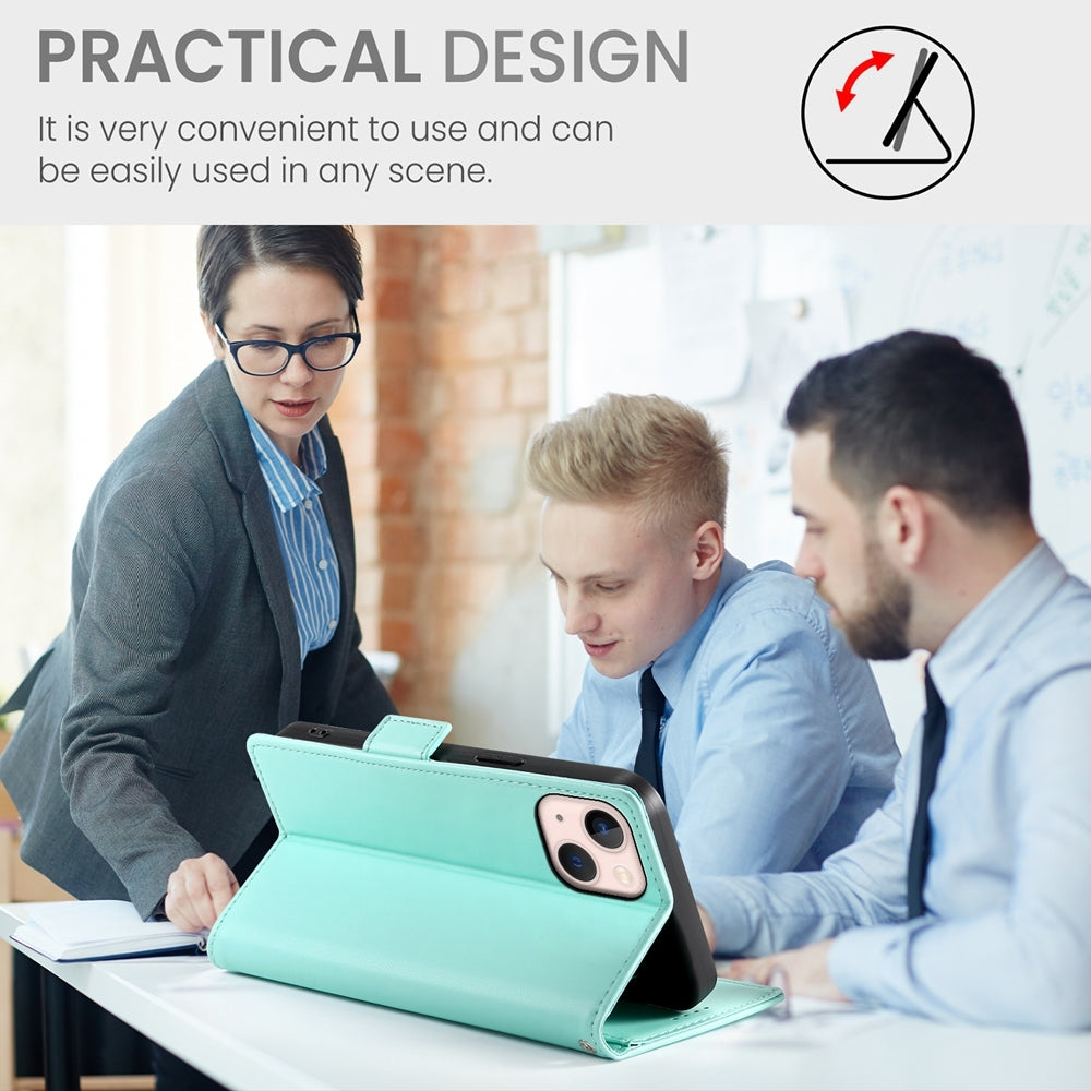 iPhone 13 mini Magnetic Leather Wallet Case with Card Slots, Stand Function & Full Protection