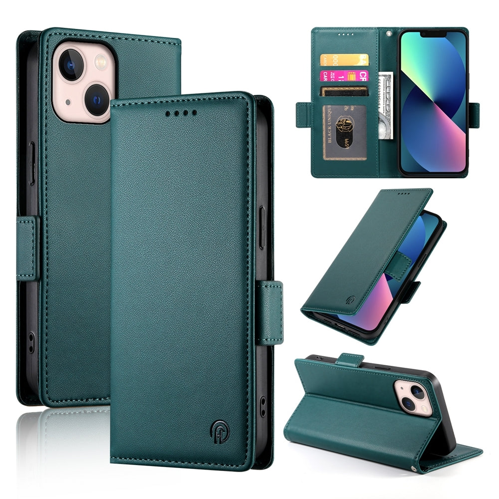 iPhone 13 mini Magnetic Leather Wallet Case with Card Slots, Stand Function & Full Protection