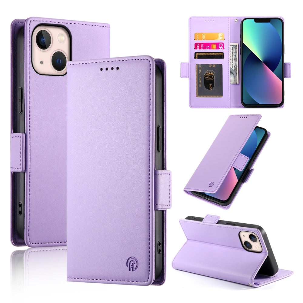 iPhone 13 mini Magnetic Leather Wallet Case with Card Slots, Stand Function & Full Protection