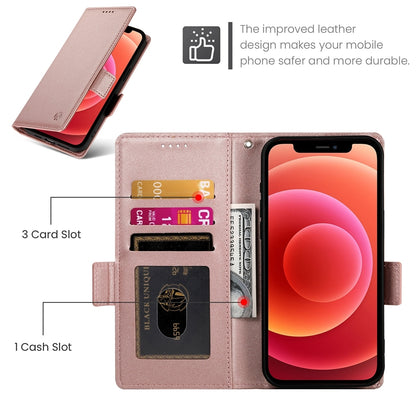 iPhone 12/12 Pro Magnetic Leather Wallet Case with Card Slots, Stand Function & Full Protection
