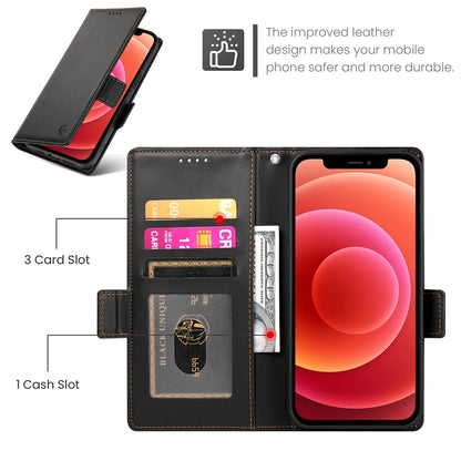 iPhone 12/12 Pro Magnetic Leather Wallet Case with Card Slots, Stand Function & Full Protection