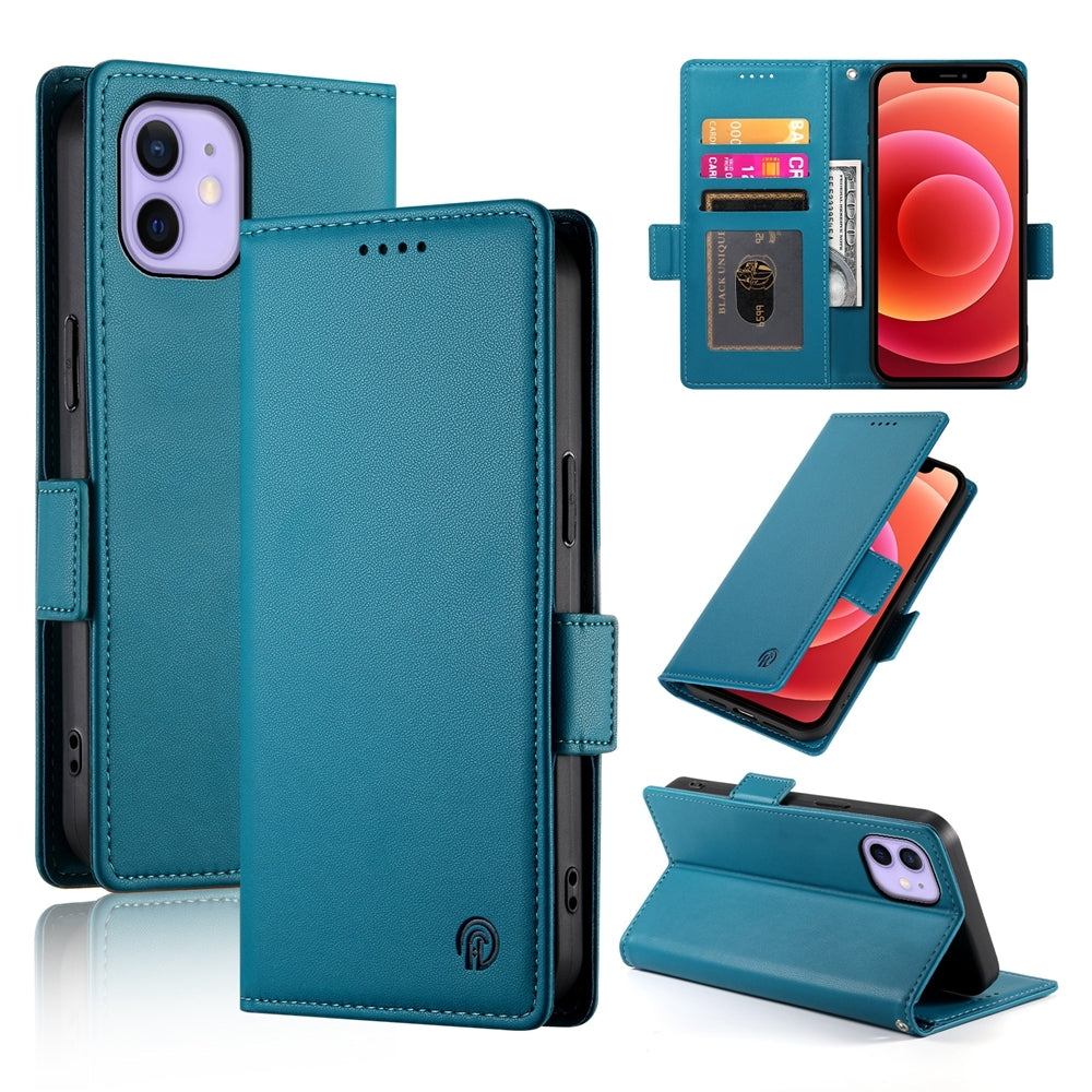 iPhone 12/12 Pro Magnetic Leather Wallet Case with Card Slots, Stand Function & Full Protection