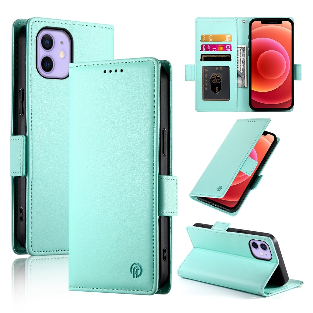 iPhone 12/12 Pro Magnetic Leather Wallet Case with Card Slots, Stand Function & Full Protection