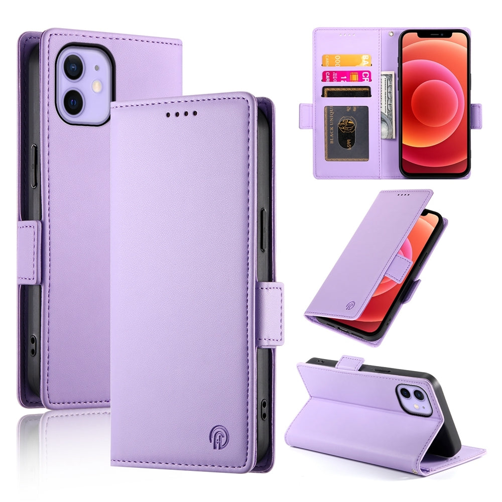 iPhone 12/12 Pro Magnetic Leather Wallet Case with Card Slots, Stand Function & Full Protection