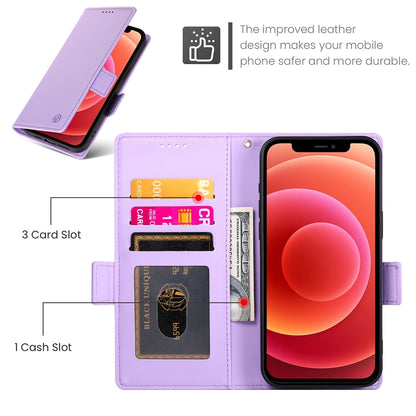 iPhone 12/12 Pro Magnetic Leather Wallet Case with Card Slots, Stand Function & Full Protection