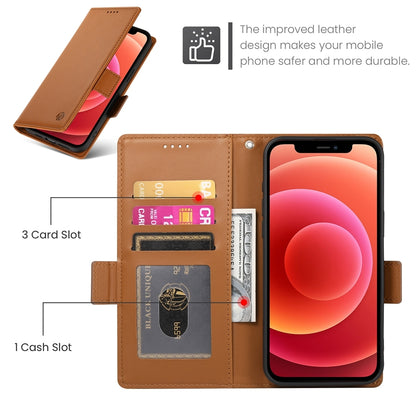 iPhone 12/12 Pro Magnetic Leather Wallet Case with Card Slots, Stand Function & Full Protection