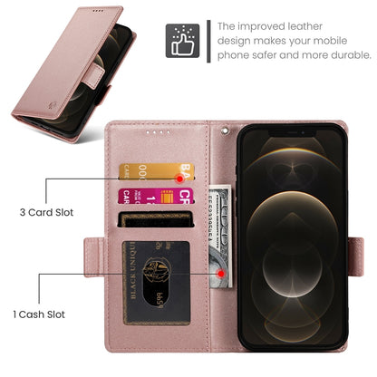 iPhone 12 Pro Max Magnetic Leather Wallet Case with Card Slots, Stand Function & Full Protection