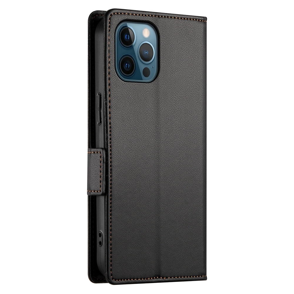 iPhone 12 Pro Max Magnetic Leather Wallet Case with Card Slots, Stand Function & Full Protection