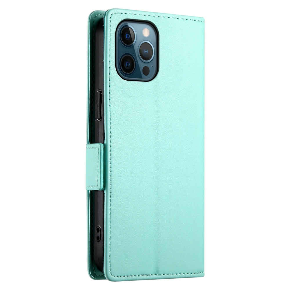 iPhone 12 Pro Max Magnetic Leather Wallet Case with Card Slots, Stand Function & Full Protection