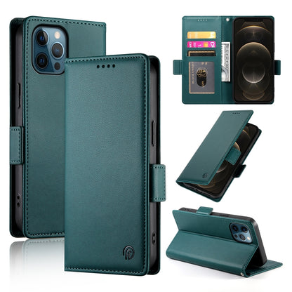 iPhone 12 Pro Max Magnetic Leather Wallet Case with Card Slots, Stand Function & Full Protection
