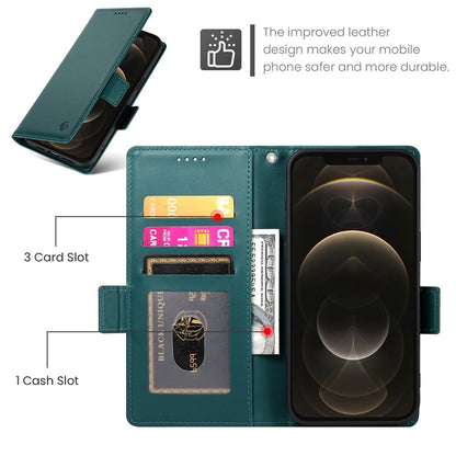 iPhone 12 Pro Max Magnetic Leather Wallet Case with Card Slots, Stand Function & Full Protection