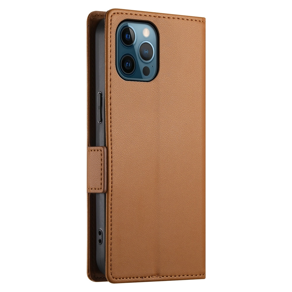 iPhone 12 Pro Max Magnetic Leather Wallet Case with Card Slots, Stand Function & Full Protection