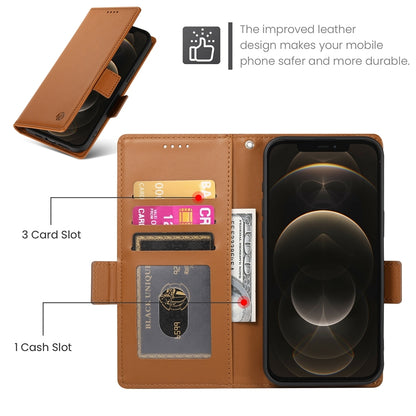 iPhone 12 Pro Max Magnetic Leather Wallet Case with Card Slots, Stand Function & Full Protection