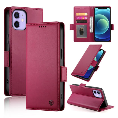 iPhone 12 mini Magnetic Leather Wallet Case with Card Slots, Stand Function & Full Protection