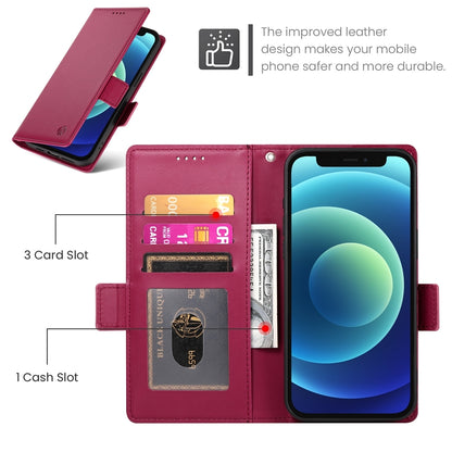 iPhone 12 mini Magnetic Leather Wallet Case with Card Slots, Stand Function & Full Protection