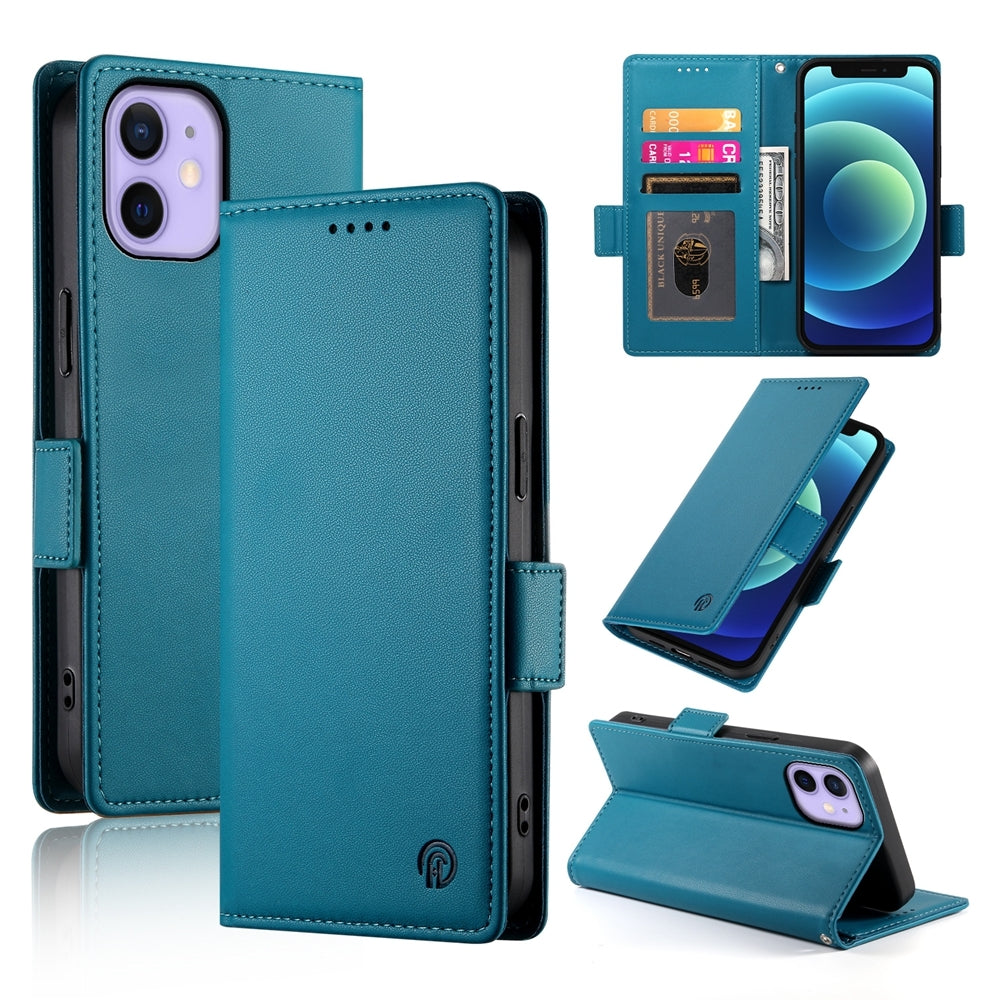 iPhone 12 mini Magnetic Leather Wallet Case with Card Slots, Stand Function & Full Protection