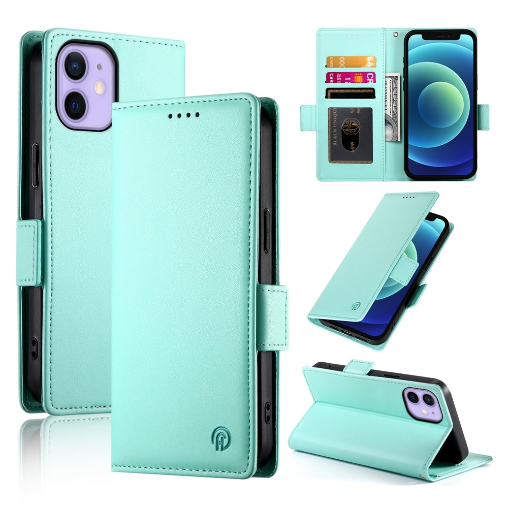 iPhone 12 mini Magnetic Leather Wallet Case with Card Slots, Stand Function & Full Protection