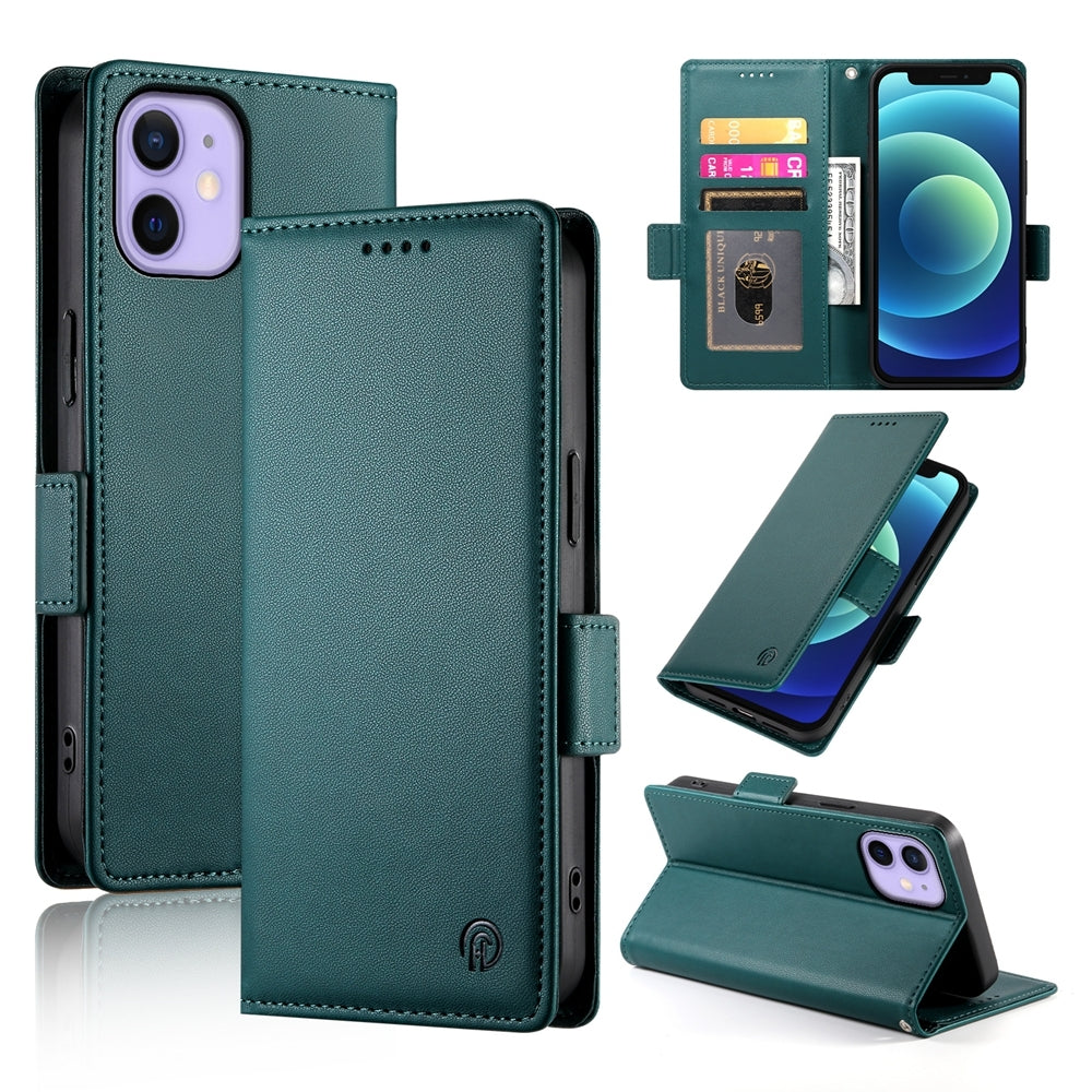 iPhone 12 mini Magnetic Leather Wallet Case with Card Slots, Stand Function & Full Protection