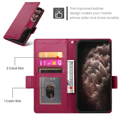 iPhone 11 Pro Max Magnetic Leather Wallet Case with Card Slots, Stand Function & Full Protection