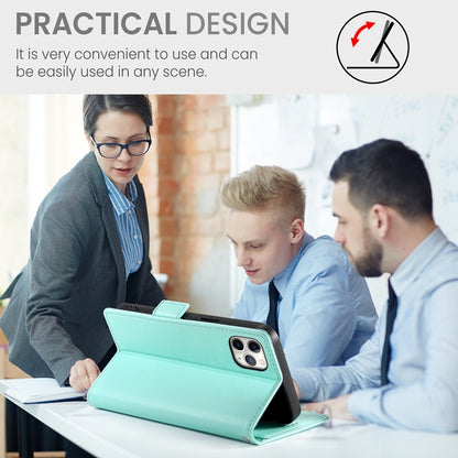 iPhone 11 Pro Max Magnetic Leather Wallet Case with Card Slots, Stand Function & Full Protection