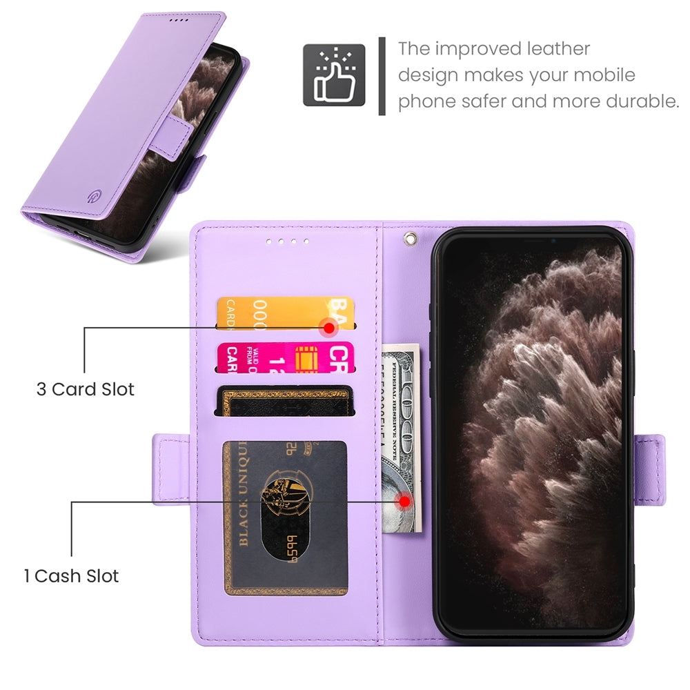 iPhone 11 Pro Max Magnetic Leather Wallet Case with Card Slots, Stand Function & Full Protection