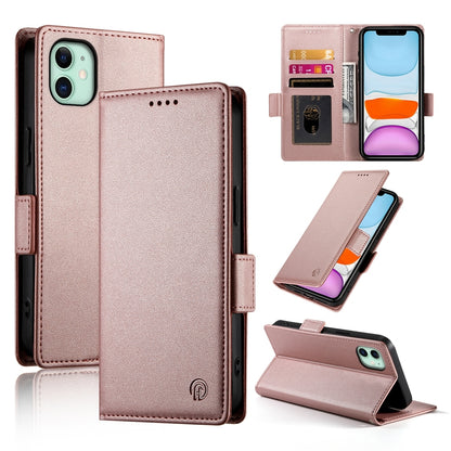 iPhone 11 Magnetic Leather Wallet Case with Card Slots, Stand Function & Full Protection
