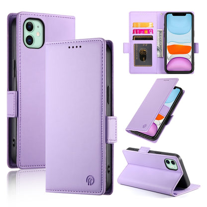 iPhone 11 Magnetic Leather Wallet Case with Card Slots, Stand Function & Full Protection