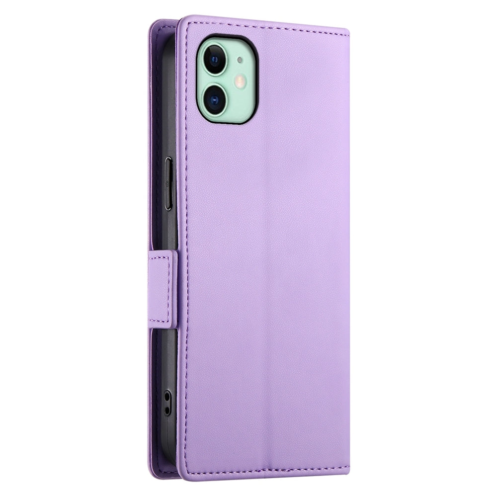 iPhone 11 Magnetic Leather Wallet Case with Card Slots, Stand Function & Full Protection