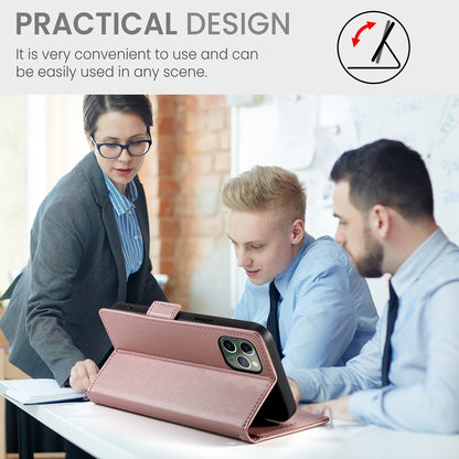 iPhone 11 Pro Magnetic Leather Wallet Case with Card Slots, Stand Function & Full Protection