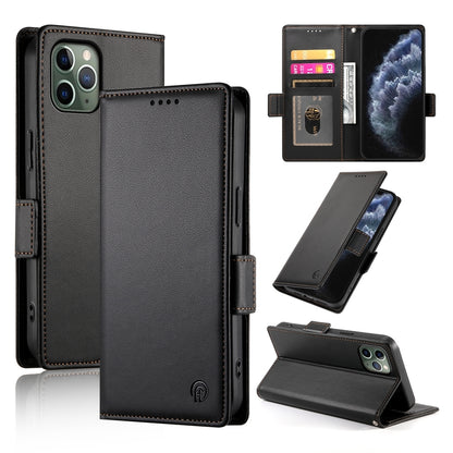iPhone 11 Pro Magnetic Leather Wallet Case with Card Slots, Stand Function & Full Protection