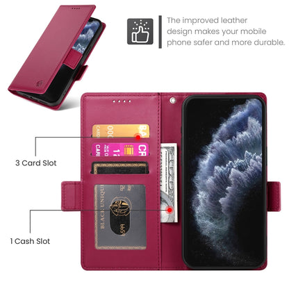 iPhone 11 Pro Magnetic Leather Wallet Case with Card Slots, Stand Function & Full Protection