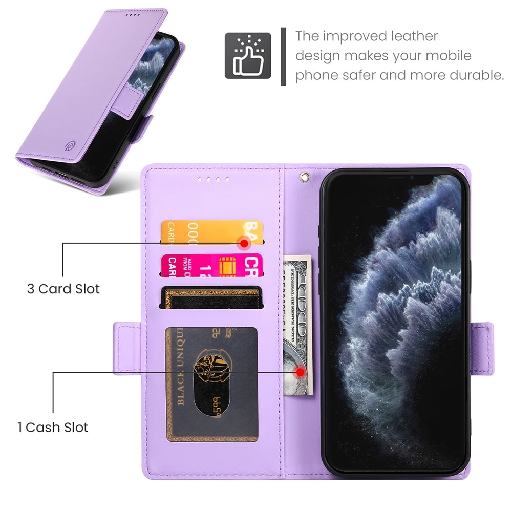 iPhone 11 Pro Magnetic Leather Wallet Case with Card Slots, Stand Function & Full Protection