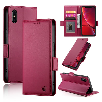 iPhone X/XS Magnetic Leather Wallet Case with Card Slots, Stand Function & Full Protection